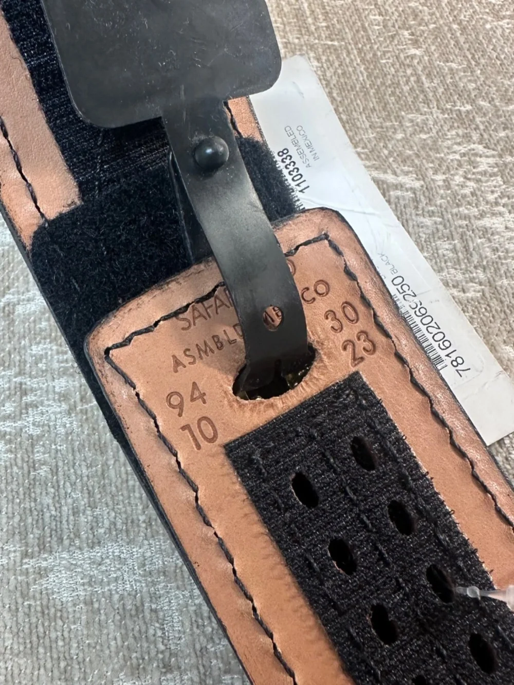 Safariland Buckleless Black lined duty Utility Work Belt 94-30-4 NWT